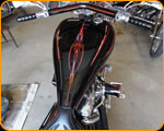 THE PAINT CHOP - Proffesional Pinstriping on this Custom Chopper