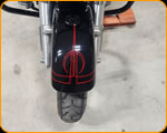 Hand Lettered and Pinstriped Harley by Casey Kennell