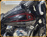 Hand Lettered and Pinstriped Harley by Casey Kennell
