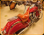 Custom painted flames on Harley Davidson by Casey Kennell
