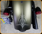 Master Pinstriper Casey Kennell pinstriped this Honda Gold Wing