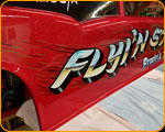 ScottRods 57 Chevy Funny Car Body Hand Lettered by Casey Kennell