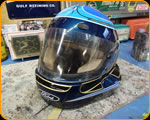 Custom Lettered and Striped Helmet by Casey Kennell
