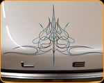 Casey Kennell  Pinstriping on a Ford Flex