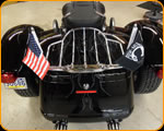 Master Pinstriper Casey Kennell striping on a NEW 2015 Harley Davidson Trike