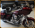 Master Pinstriper Casey Kennell pinstriped this Custom Chopper