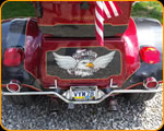 Master Pinstriper Casey Kennell pinstriped this Custom Chopper