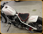 Master Pinstriper Casey Kennell pinstriped Flames
