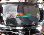 Harley fender with custom pinstripes by THE PAINT CHOP