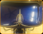 Casey Kennell pinstriping Harly Davidson