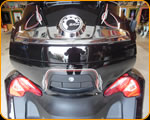 Master Pinstriper Casey Kennell striping on a NEW 2015 Can Am Spyder
