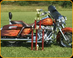 Custom painted flames on Harley Davidson by The Paint Chop