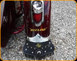 Master Custom Painter Casey Kennell painted these real flames on this nice Harley Davidson and Side Car