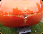 Master Pinstriper Casey Kennell pinstriped this Honda Gold Wing