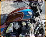 World Famous Pinstriper Casey Kennell painted and pinstriped this Honda CB 1000