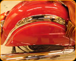 Custom painted flames on Harley Davidson by Casey Kennell