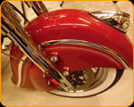 Custom painted flames on Harley Davidson by The Paint Chop