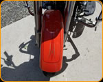 Caey Kennell pinstriped this Custom Harley Davidson from The Paint Chop