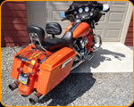 Casey Kennell pinstriped this Custom Harley Davidson