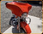 Casey Kennell pinstriped this Custom Harley Davidson