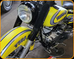 Casey Kennell painting the 2019 Twisted Tea Bike. Cycle Source