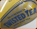 Casey Kennell painting and Lettering the 2019 Twisted Tea Bike. Cycle Source