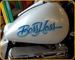 Hand Lettered and Pinstriped Boss Hoss by Casey Kennell