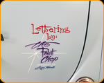 Hand Lettering by artist Casey Kennell - 1941 Willys Gasser