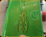 John Deere Pulling Tractor Pinstriped By Casey Kennell The Paint Chop